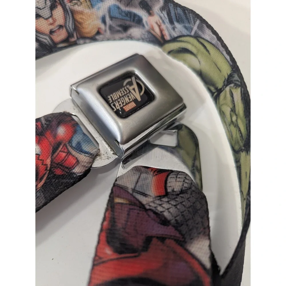 Marvel Comics Super Heroes Graphics Print Buckle-Down Seatbelt‎ Belt One Size